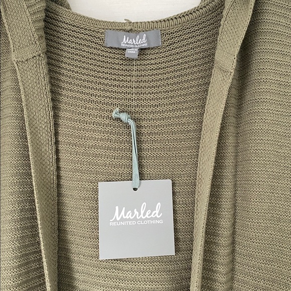 Marled Reunited Olive Knit Cardigan SzLarge - Picture 2 of 4